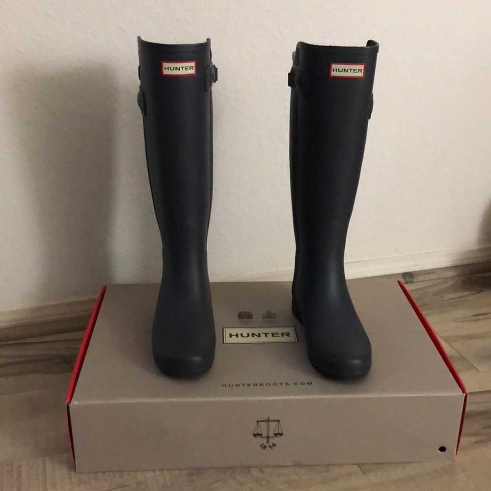 Grey hunter boots